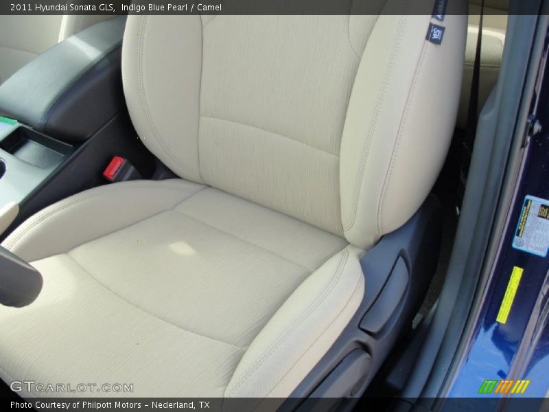 Indigo Blue Pearl / Camel 2011 Hyundai Sonata GLS