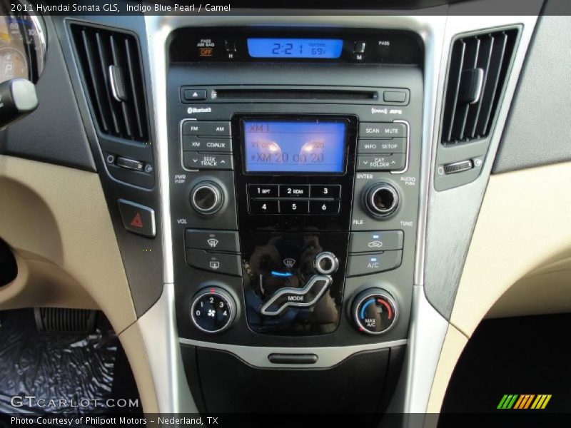 Indigo Blue Pearl / Camel 2011 Hyundai Sonata GLS