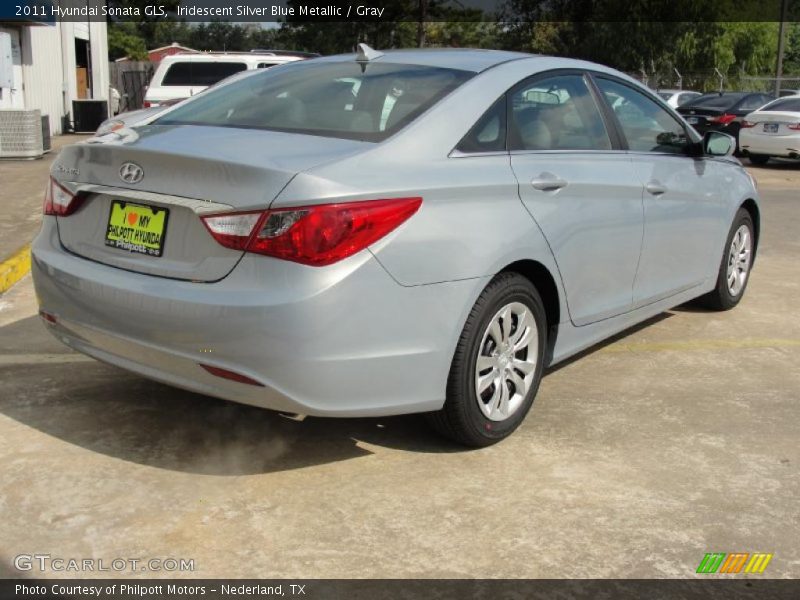 Iridescent Silver Blue Metallic / Gray 2011 Hyundai Sonata GLS