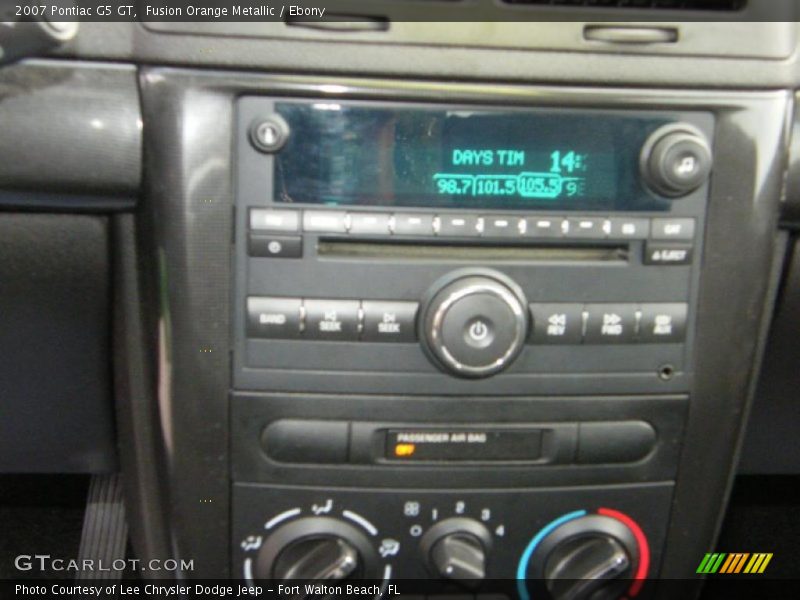 Fusion Orange Metallic / Ebony 2007 Pontiac G5 GT