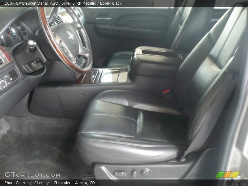 Silver Birch Metallic / Ebony Black 2007 GMC Yukon Denali AWD