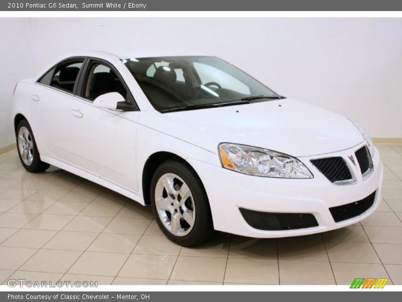 Summit White / Ebony 2010 Pontiac G6 Sedan
