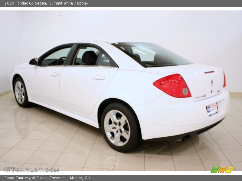 Summit White / Ebony 2010 Pontiac G6 Sedan