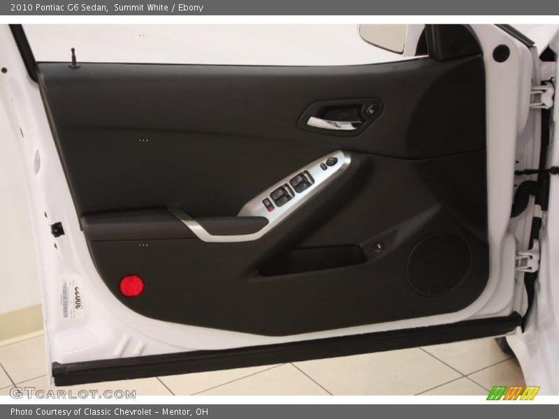 Summit White / Ebony 2010 Pontiac G6 Sedan
