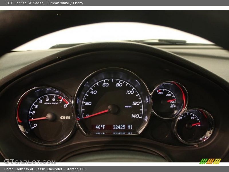 Summit White / Ebony 2010 Pontiac G6 Sedan