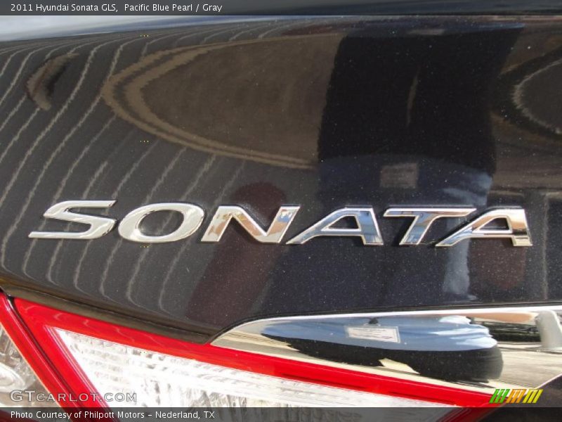 Pacific Blue Pearl / Gray 2011 Hyundai Sonata GLS