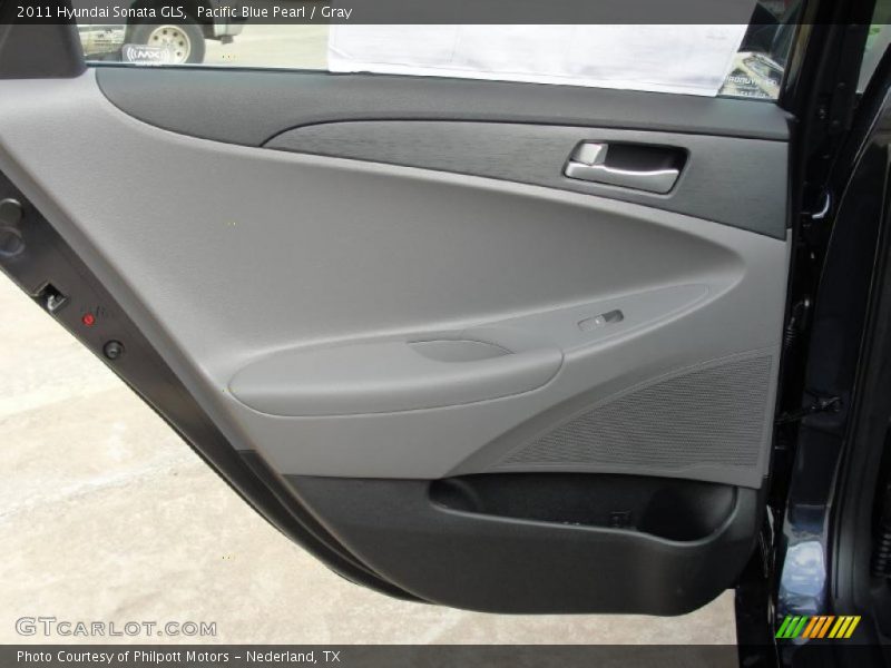 Pacific Blue Pearl / Gray 2011 Hyundai Sonata GLS