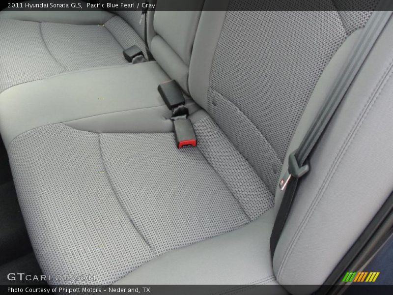 Pacific Blue Pearl / Gray 2011 Hyundai Sonata GLS