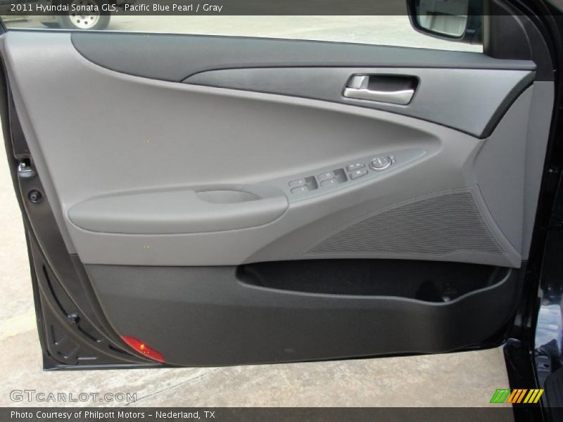 Pacific Blue Pearl / Gray 2011 Hyundai Sonata GLS