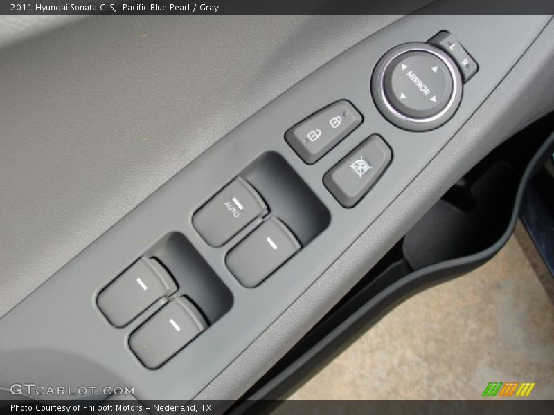 Pacific Blue Pearl / Gray 2011 Hyundai Sonata GLS