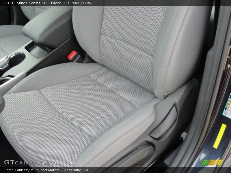 Pacific Blue Pearl / Gray 2011 Hyundai Sonata GLS