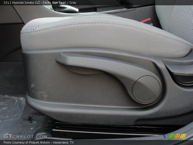 Pacific Blue Pearl / Gray 2011 Hyundai Sonata GLS
