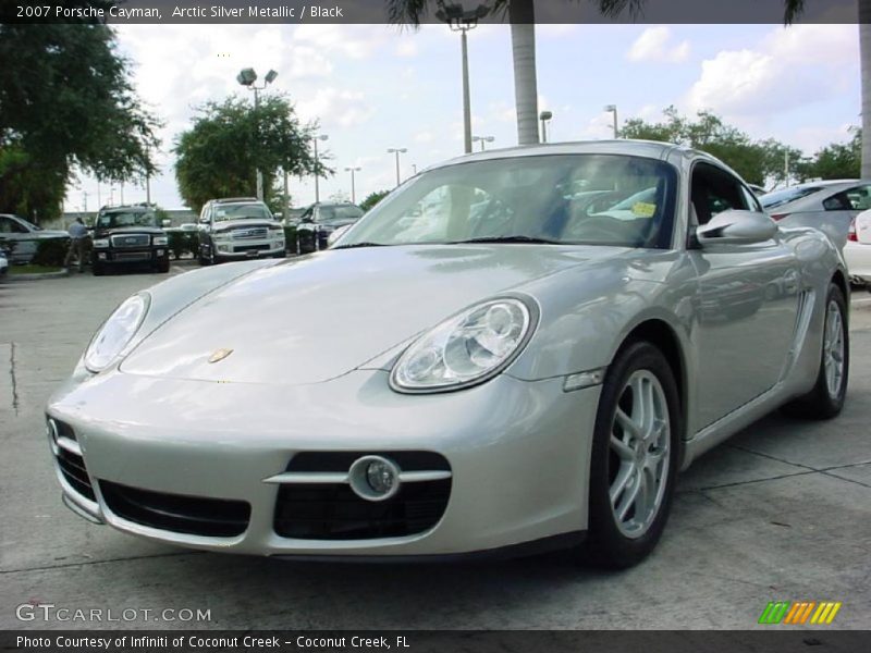 Arctic Silver Metallic / Black 2007 Porsche Cayman