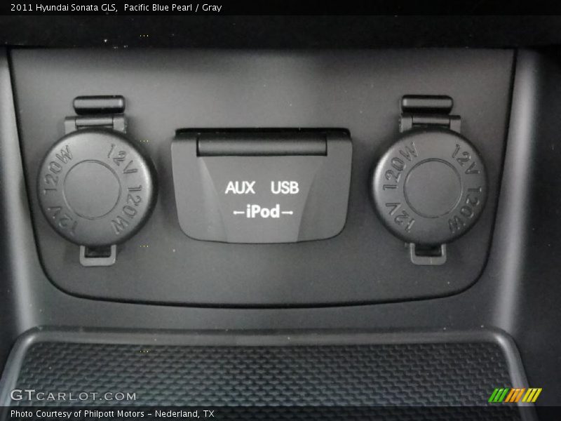 Pacific Blue Pearl / Gray 2011 Hyundai Sonata GLS