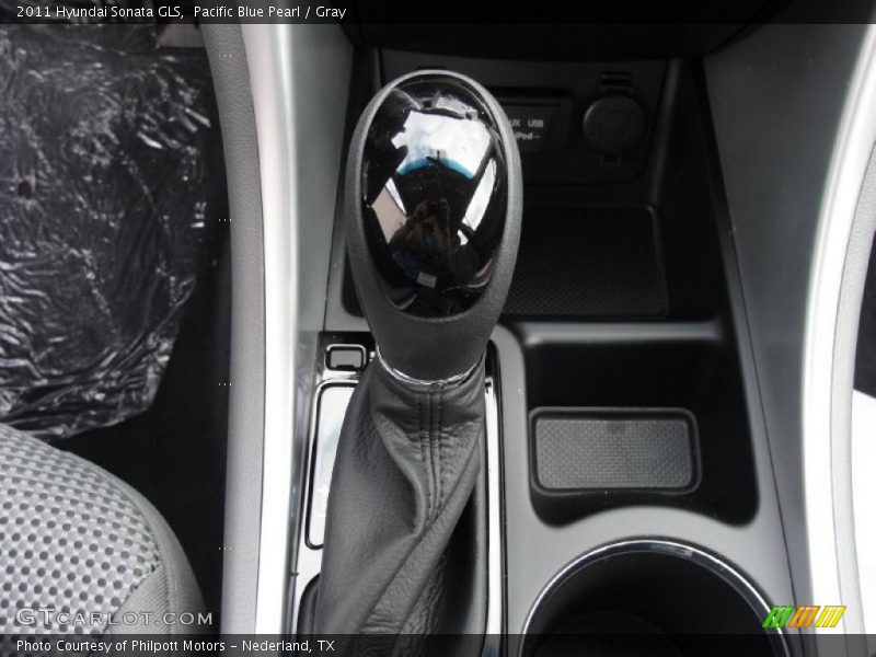 Pacific Blue Pearl / Gray 2011 Hyundai Sonata GLS