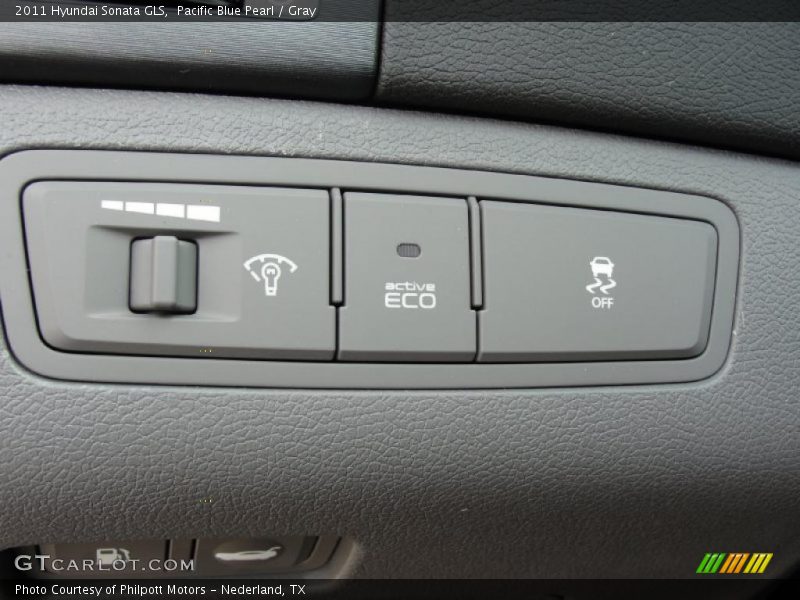 Pacific Blue Pearl / Gray 2011 Hyundai Sonata GLS