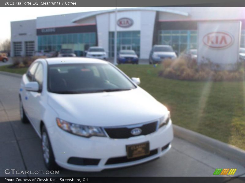 Clear White / Coffee 2011 Kia Forte EX