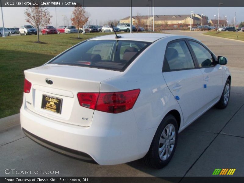 Clear White / Coffee 2011 Kia Forte EX
