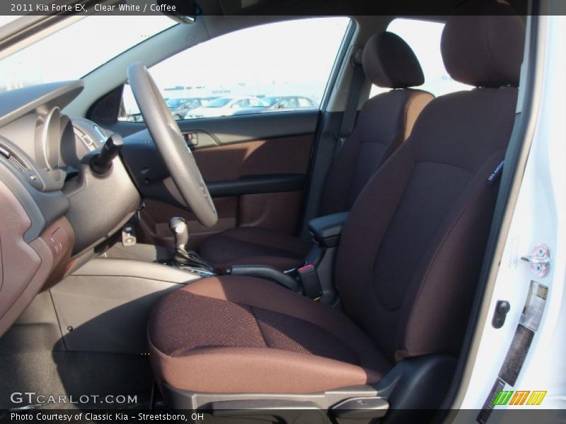 Clear White / Coffee 2011 Kia Forte EX