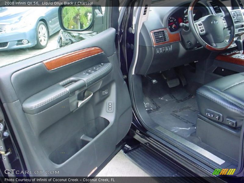 Liquid Onyx Black / Charcoal 2008 Infiniti QX 56