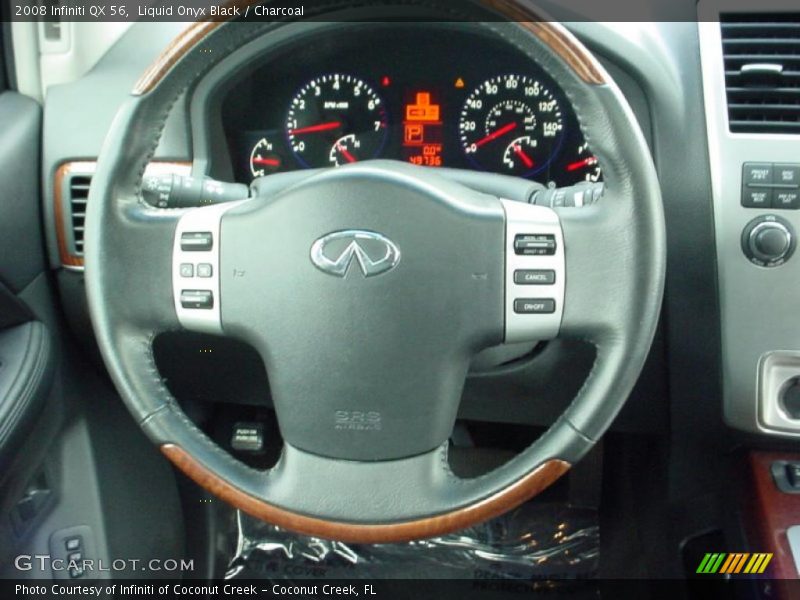 Liquid Onyx Black / Charcoal 2008 Infiniti QX 56