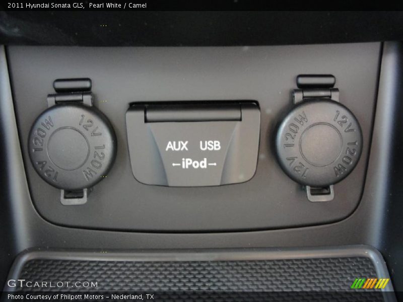 Pearl White / Camel 2011 Hyundai Sonata GLS