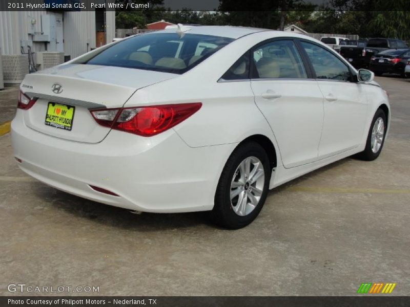 Pearl White / Camel 2011 Hyundai Sonata GLS