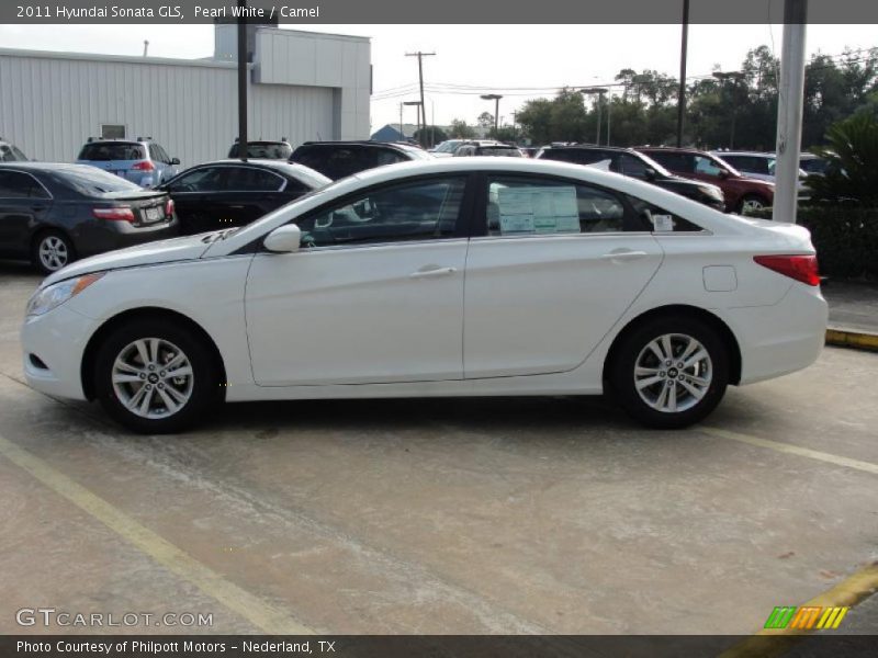 Pearl White / Camel 2011 Hyundai Sonata GLS