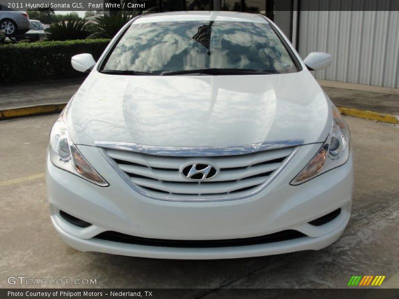 Pearl White / Camel 2011 Hyundai Sonata GLS