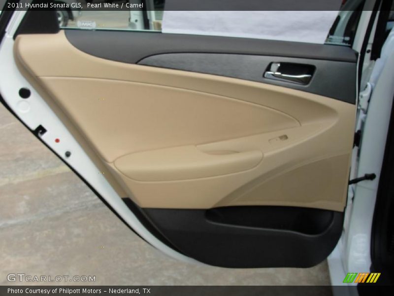 Pearl White / Camel 2011 Hyundai Sonata GLS