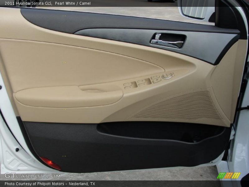 Pearl White / Camel 2011 Hyundai Sonata GLS