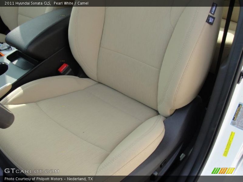 Pearl White / Camel 2011 Hyundai Sonata GLS