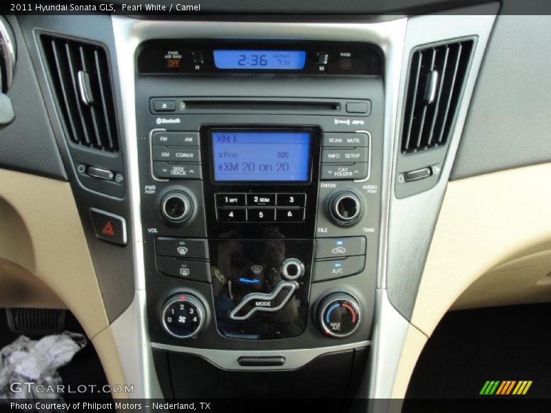 Pearl White / Camel 2011 Hyundai Sonata GLS