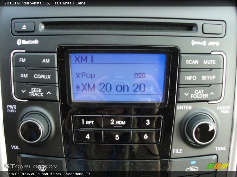Pearl White / Camel 2011 Hyundai Sonata GLS