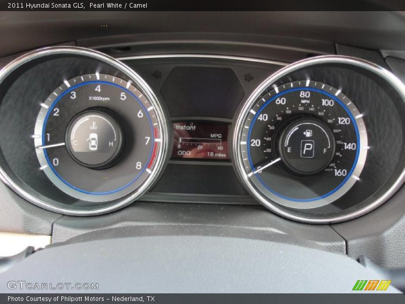 Pearl White / Camel 2011 Hyundai Sonata GLS