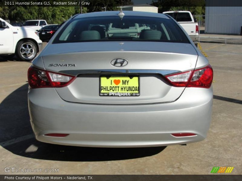 Radiant Silver / Gray 2011 Hyundai Sonata GLS
