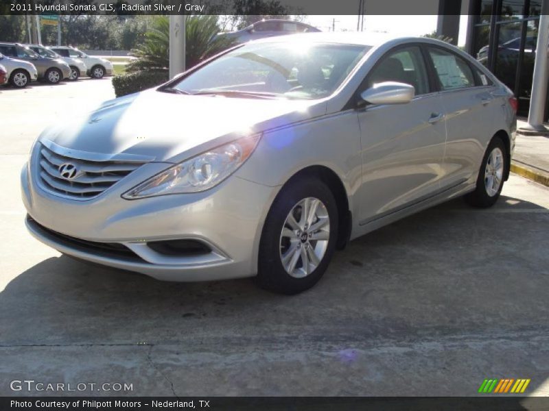 Radiant Silver / Gray 2011 Hyundai Sonata GLS