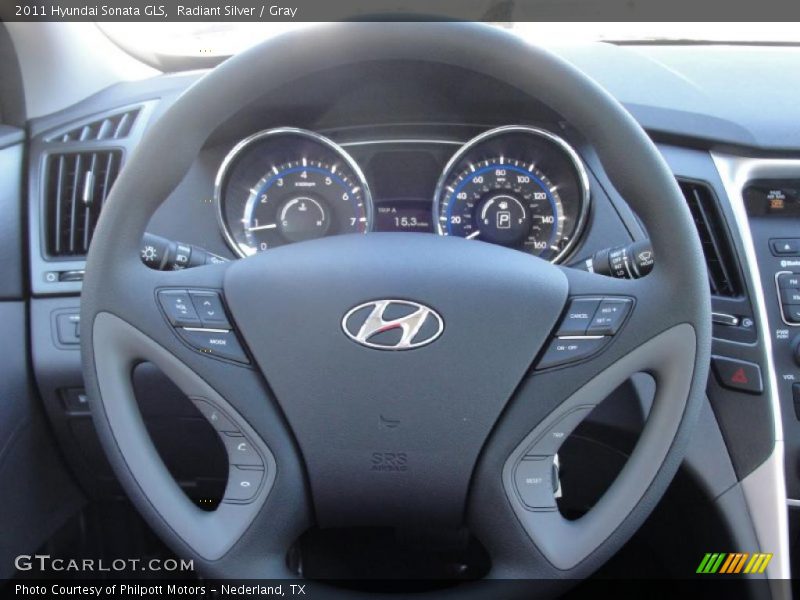 Radiant Silver / Gray 2011 Hyundai Sonata GLS