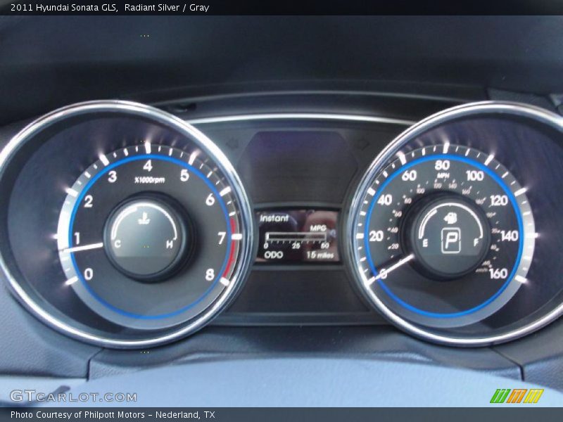 Radiant Silver / Gray 2011 Hyundai Sonata GLS