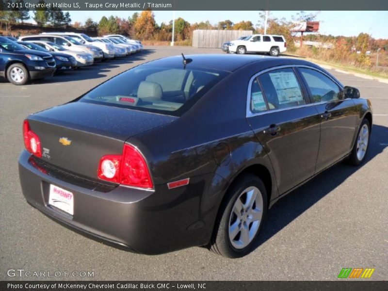 Taupe Gray Metallic / Titanium 2011 Chevrolet Malibu LS