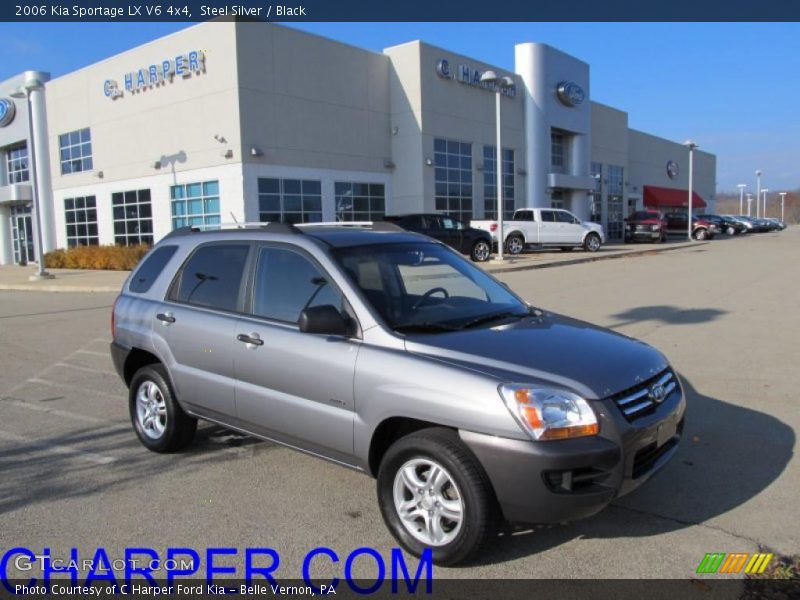 Steel Silver / Black 2006 Kia Sportage LX V6 4x4