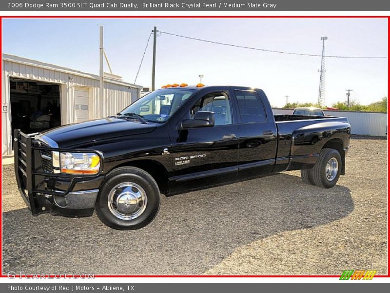 Brilliant Black Crystal Pearl / Medium Slate Gray 2006 Dodge Ram 3500 SLT Quad Cab Dually