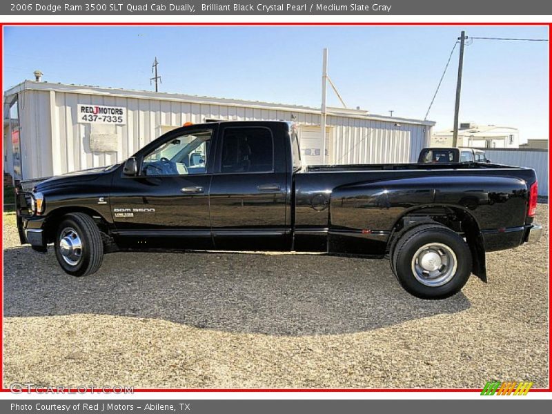 Brilliant Black Crystal Pearl / Medium Slate Gray 2006 Dodge Ram 3500 SLT Quad Cab Dually
