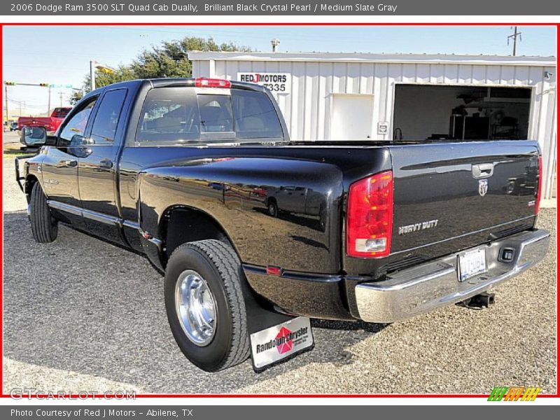 Brilliant Black Crystal Pearl / Medium Slate Gray 2006 Dodge Ram 3500 SLT Quad Cab Dually