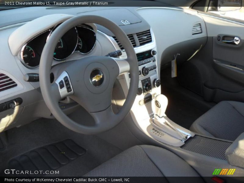 Taupe Gray Metallic / Titanium 2011 Chevrolet Malibu LS