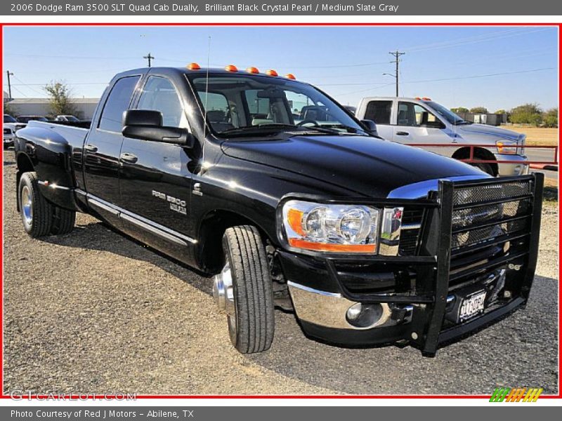 Brilliant Black Crystal Pearl / Medium Slate Gray 2006 Dodge Ram 3500 SLT Quad Cab Dually