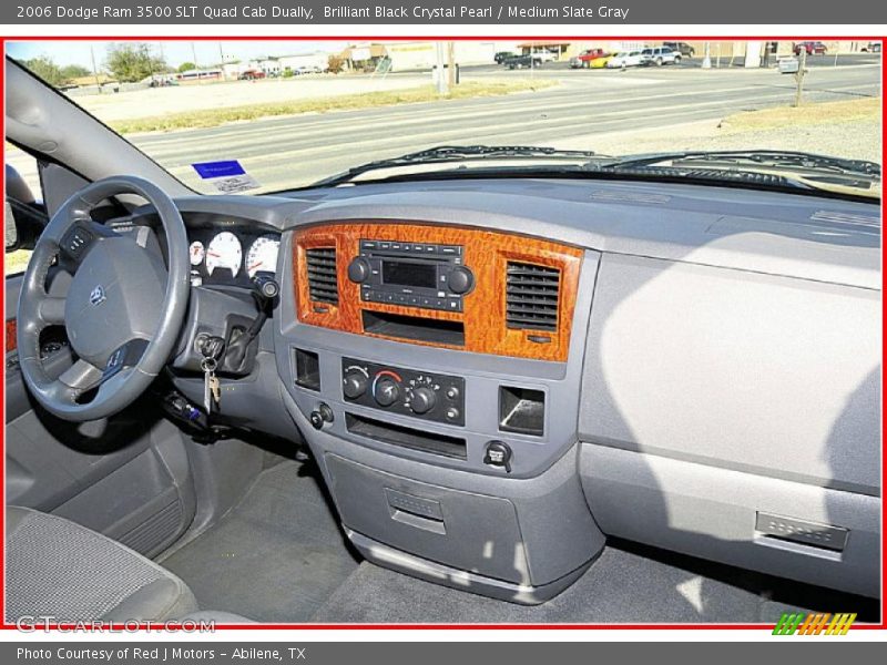 Brilliant Black Crystal Pearl / Medium Slate Gray 2006 Dodge Ram 3500 SLT Quad Cab Dually
