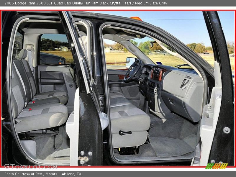 Brilliant Black Crystal Pearl / Medium Slate Gray 2006 Dodge Ram 3500 SLT Quad Cab Dually