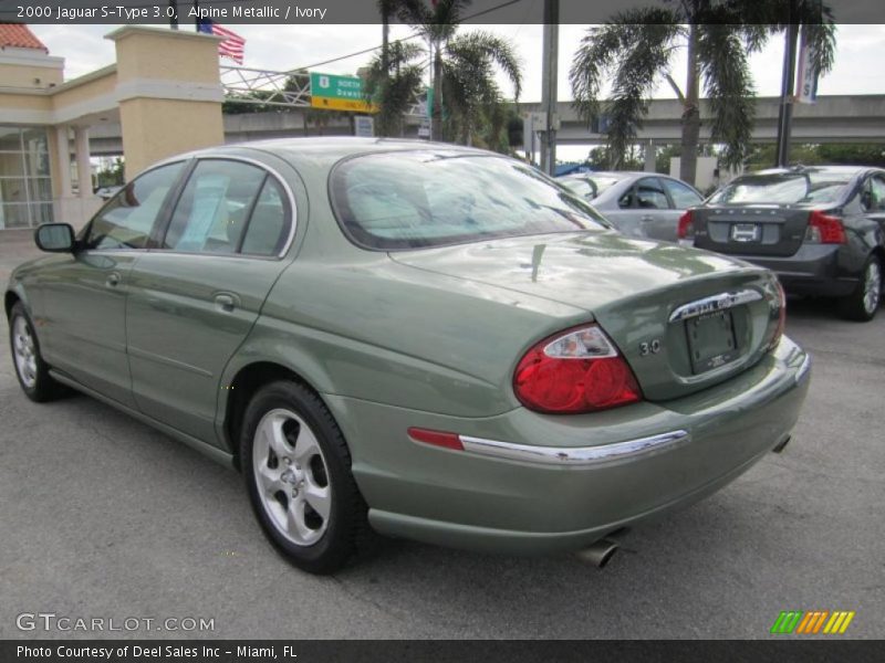 Alpine Metallic / Ivory 2000 Jaguar S-Type 3.0