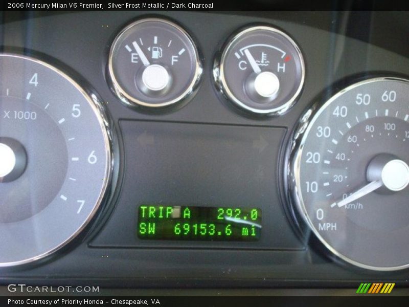 Silver Frost Metallic / Dark Charcoal 2006 Mercury Milan V6 Premier